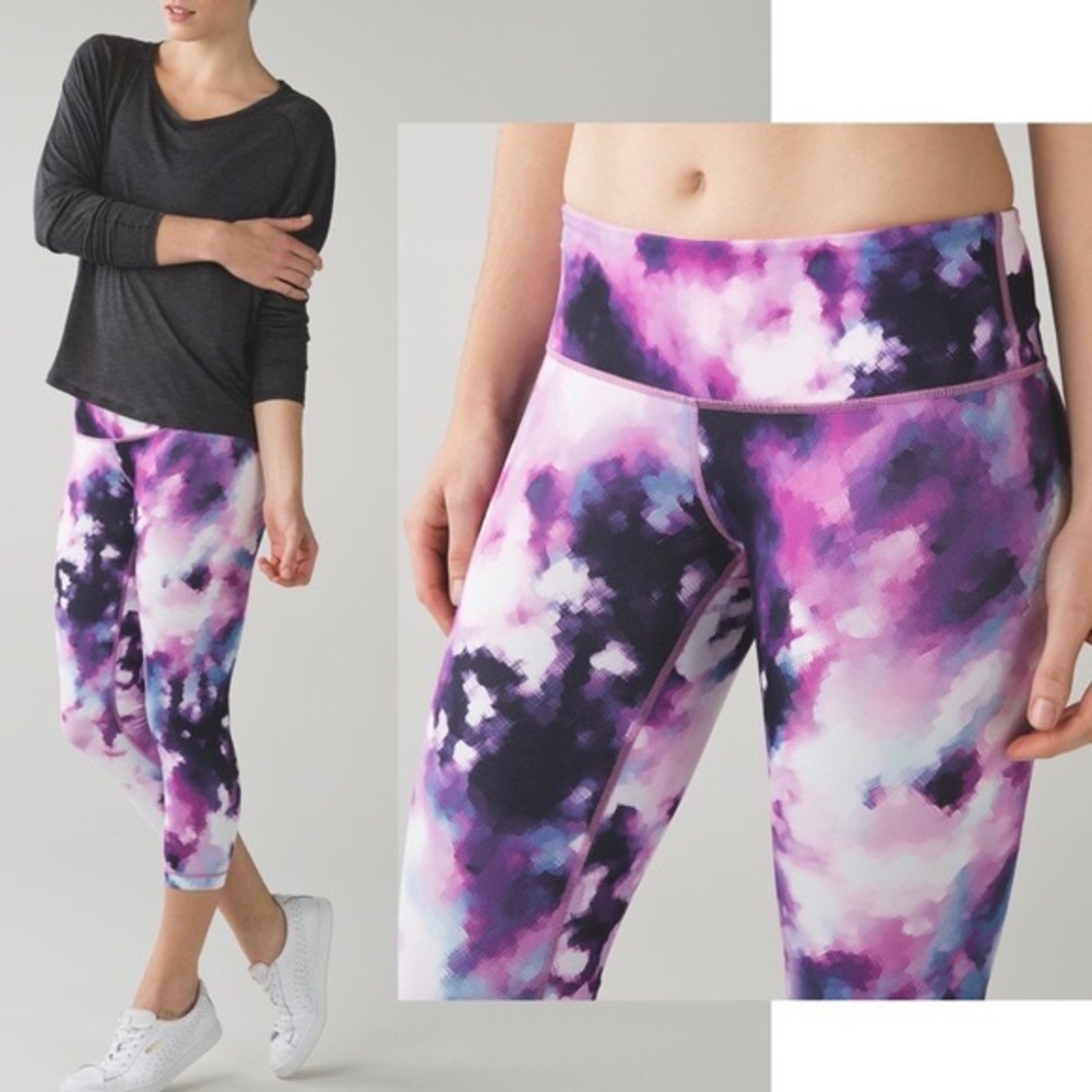 Lululemon blooming pixie Wunder under crop iii size 4 new